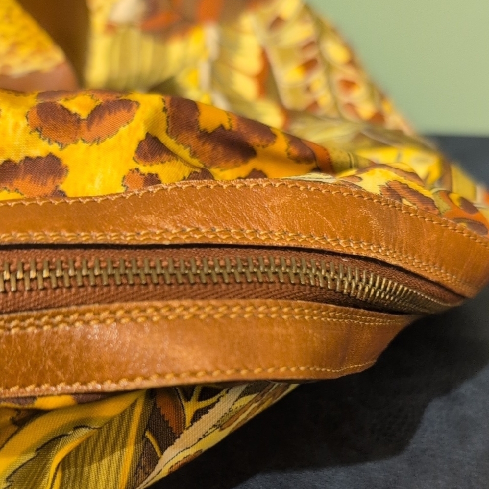 Salvatore Ferragamo Multicolor Tote Bag Animal Vintage Large Clean Italy Purse - Picture 11 of 15